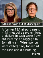 In hindsight, the retired TSA agentsays the suitcases filled with millions of dollars in cash seem like an obvious connection to the estimated billions of dollars in fraud. While traveling with large amounts of money is not illegal, as long as it's documented, she also explains how much money she saw�and how little was done about it�during her interview with Liz Collin.